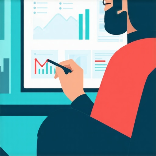 Business owner reviewing analytics dashboard with engagement metrics
