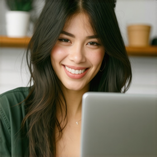 Local business owner interacting with customers online