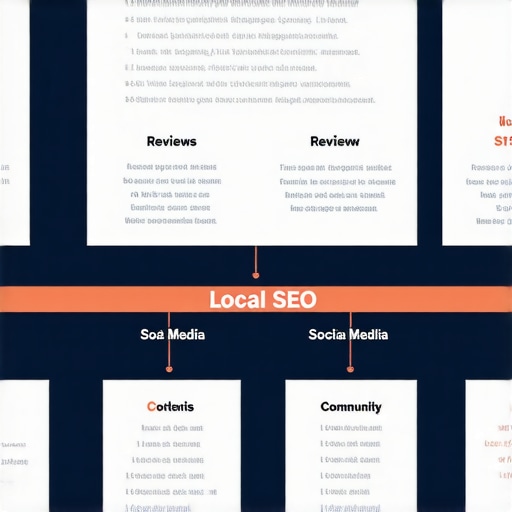 Infographic showing various local SEO engagement channels and strategies.