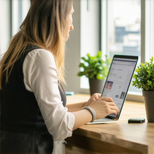 Optimized Local SEO Snippets with Local Landmarks Business owner updating local SEO snippets with landmarks and community references