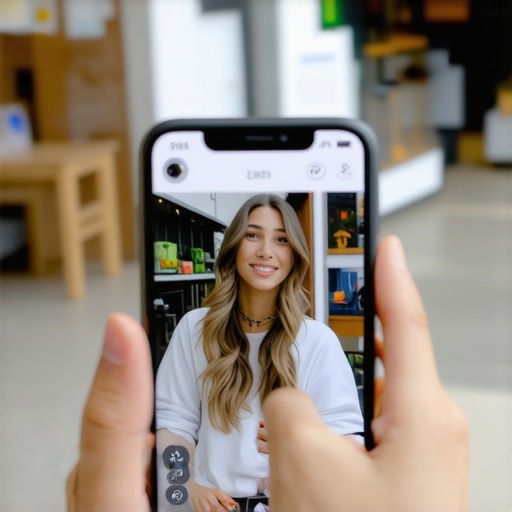 Local business using AR features on mobile to attract customers