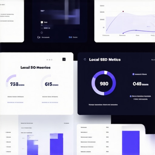 A dashboard with graphs and metrics of local SEO engagement signals