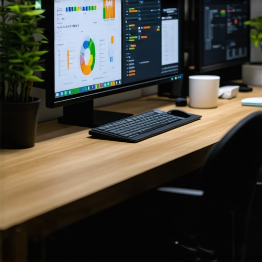 Business person analyzing data charts on computer screens for local SEO