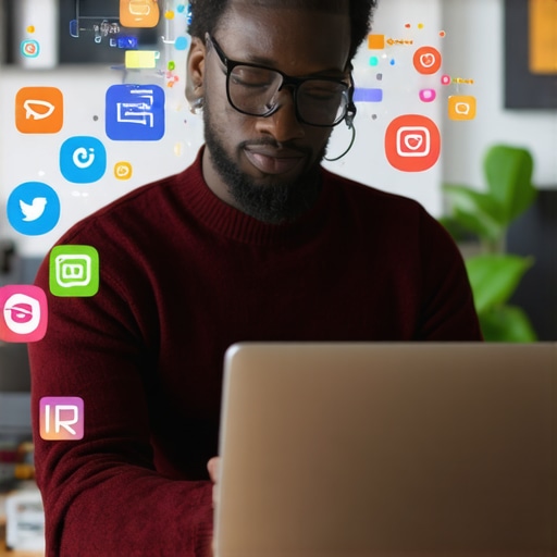 Analyzing Local SEO Engagement Metrics Business owner reviewing digital marketing analytics for local SEO strategies.