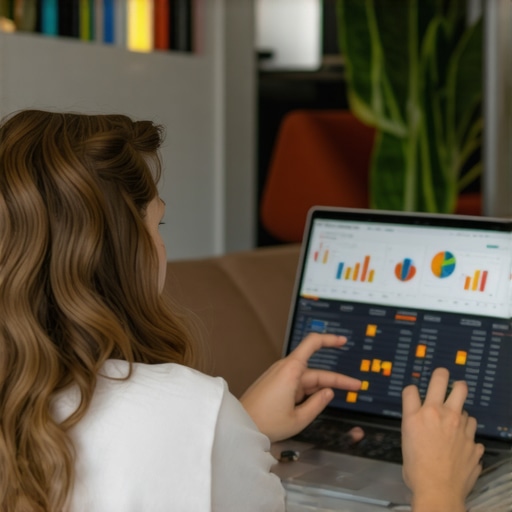 Analyzing Local SEO Engagement Metrics Business owner reviewing engagement data for local SEO optimization