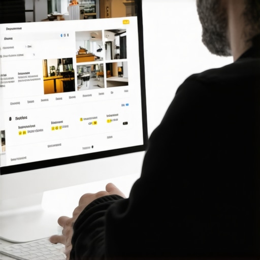 Business owner editing Google profile with photos and review responses