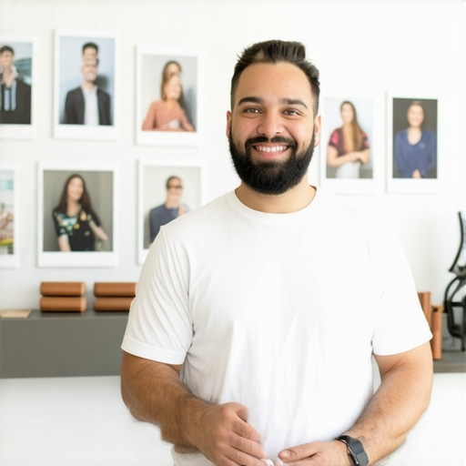 Optimizing Google My Business Profile Business owner uploading photos and managing reviews on Google My Business