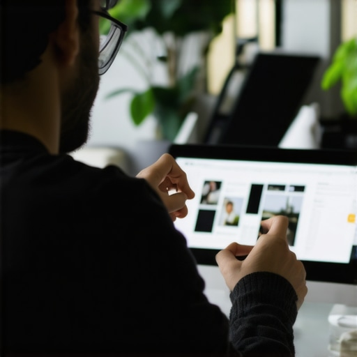 Business owner engaging with clients through website and social media