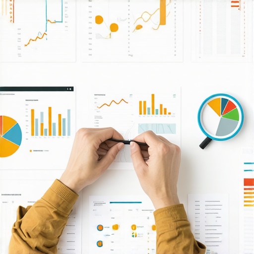 Person analyzing SEO metrics and engagement signals on multiple screens at a desk.