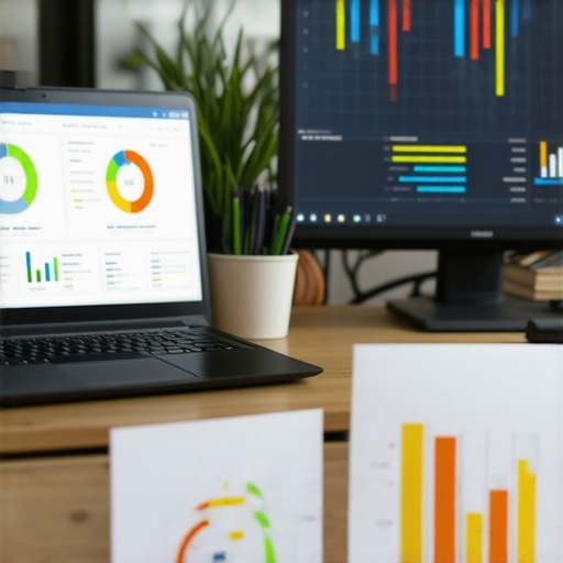 A workspace showcasing SEO analytics tools and graphs to illustrate ongoing local SEO management.