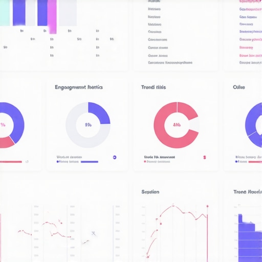 Screenshot of local SEO analytics dashboard displaying engagement metrics and trend analysis.