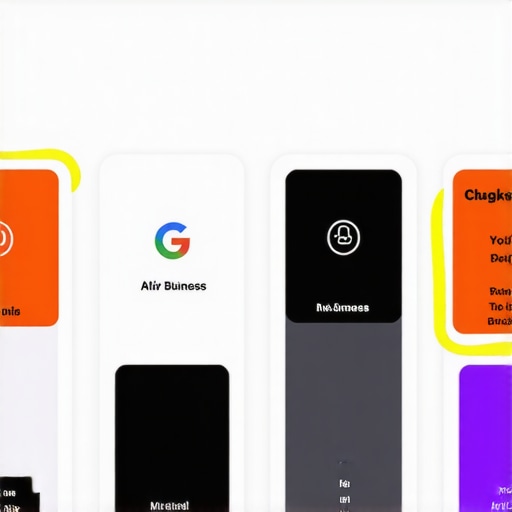 Screenshot of a Google My Business profile with emphasized menu options and engagement signals.