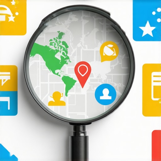 A magnifying glass focusing on digital icons representing engagement metrics such as clicks and reviews.