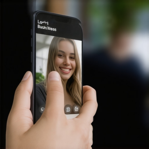A user tapping on a mobile device with a local business profile showing quick response features.
