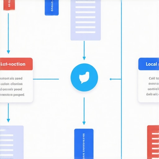 Diagram illustrating website speed and user engagement techniques for local SEO