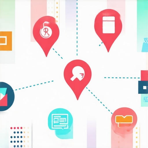 Illustration showing map interaction points influencing local SEO.
