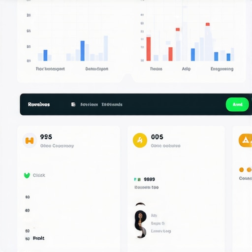 Screenshot of a comprehensive local SEO analytics dashboard with charts, graphs, and engagement metrics.
